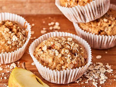 Apfel Haferflocken Muffins frisch aus dem Ofen