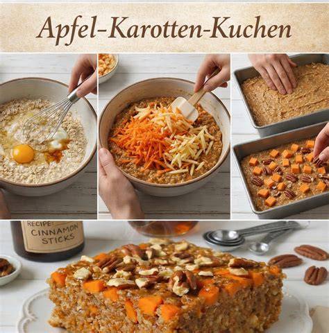 Apfel Karotten Kuchen Zutaten und Nährstoffe