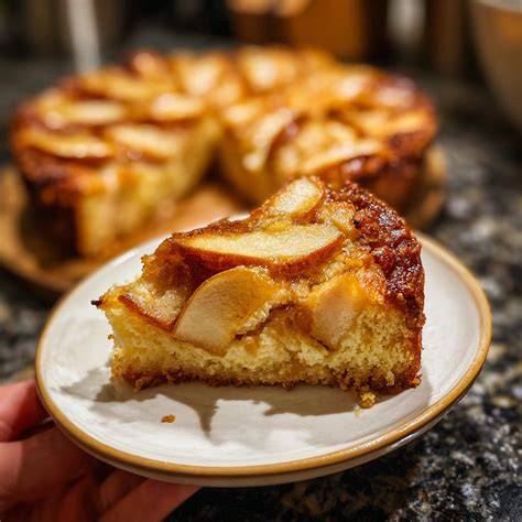 Apfel Sahne Blechkuchen Stücke mit mehreren Schichten