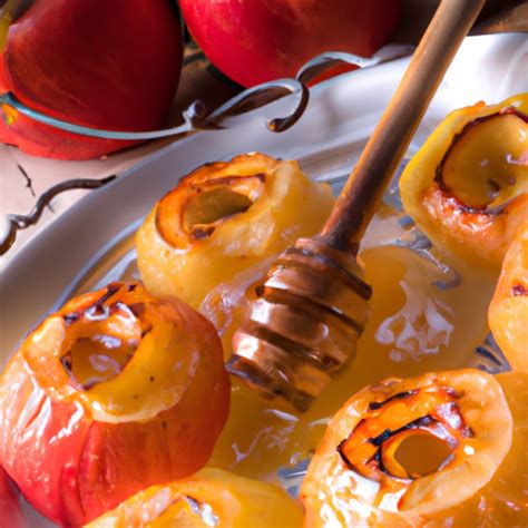 Apfel mit Honig im Backofen