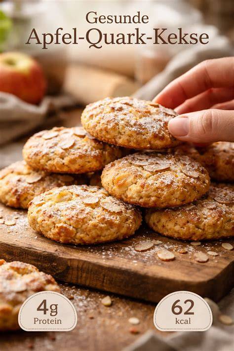 Apfel und Haferflocken auf Holzbrett
