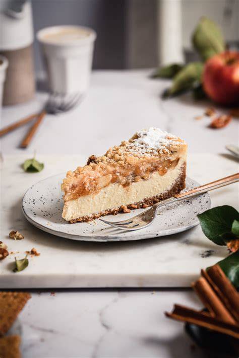 Apfel-Cheesecake mit Zimt-Swirl