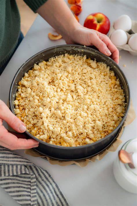 Apfel-Cidre-Füllung in Springform vor dem Backen