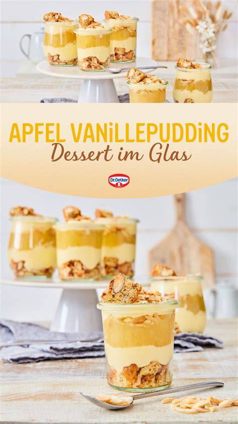 Apfel-Vanille-Dessert im Glas