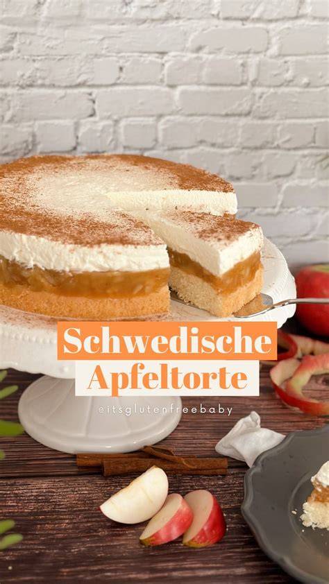 Apfelfüllung auf Biskuitboden
