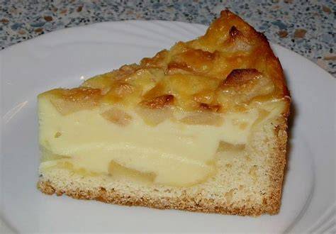 Apfelkuchen mit Pudding und Sahne - Zutatenübersicht