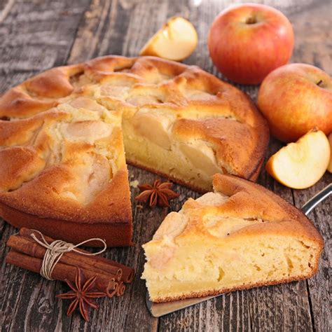 Apfelkuchen ohne Zucker aufgeschnitten
