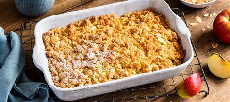 Apfelkuchen-Varianten: Crumble, Zimtsahne, Aprikosenglasur