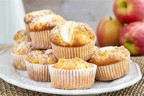 Apfelmuffins in Papierförmchen