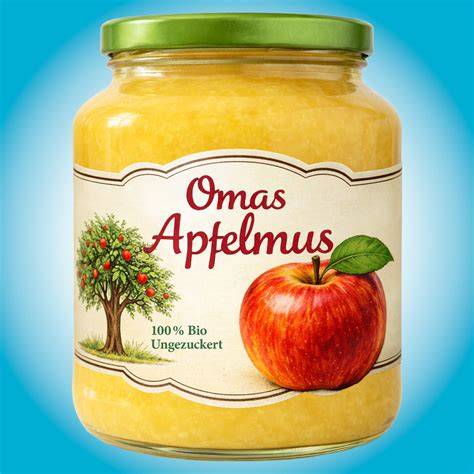 Apfelmus als Geschenk, Etiketten, nachhaltige Vorräte