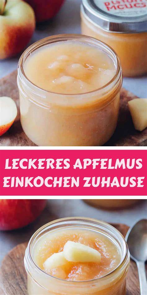 Apfelmus in sterilen Gläsern - Haltbarmachung