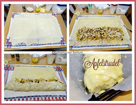 Apfelstrudel-Zubereitung: Teig ausziehen (Infografik)