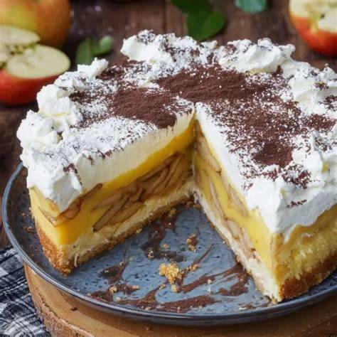 Apfeltorte mit karamellisierten Apfelscheiben