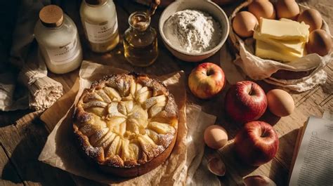 Apfelviertel dekorativ auf Kuchenteig gelegt