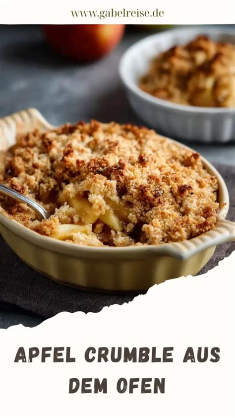 Apple Crumble im Ofen mit goldbraunen Streuseln
