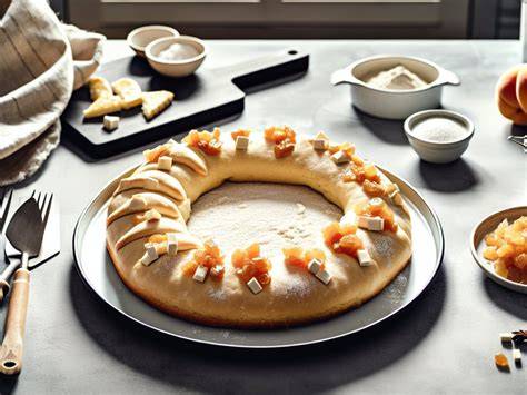 Aprikosen und Marzipan auf Tisch