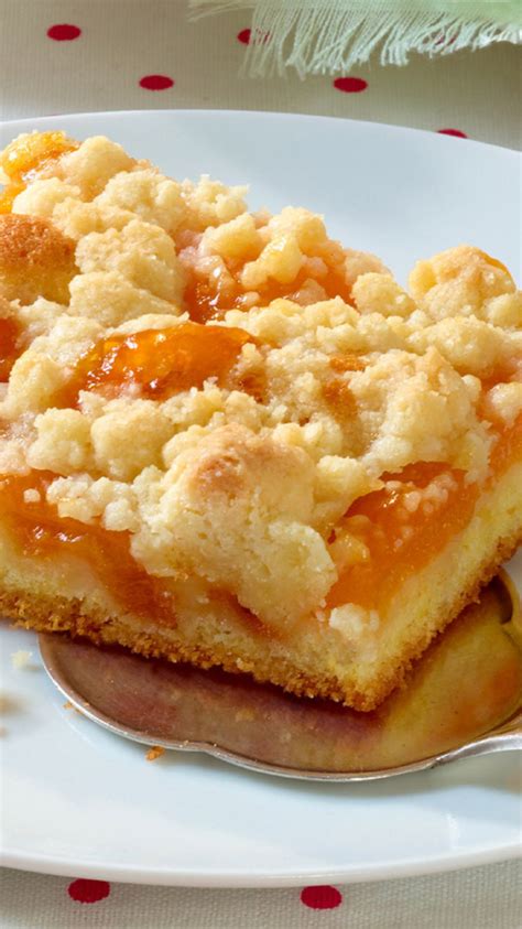 Aprikosen-Streusel Kuchen frisch gebacken