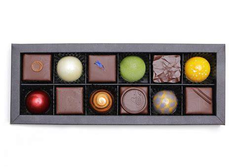 Arko Pralinenmischung - Verpackung und Pralinenvielfalt