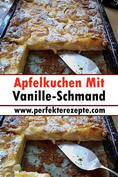 Aromatische Apfelstücke mit cremigem Vanille-Schmand-Guss