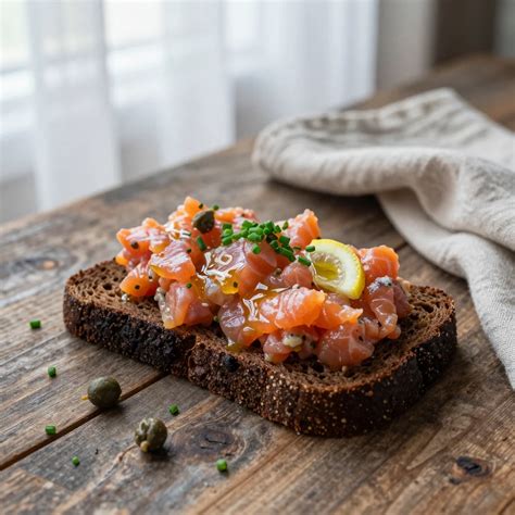 Aronia-Johannisbeer-Marmelade auf Brot serviert