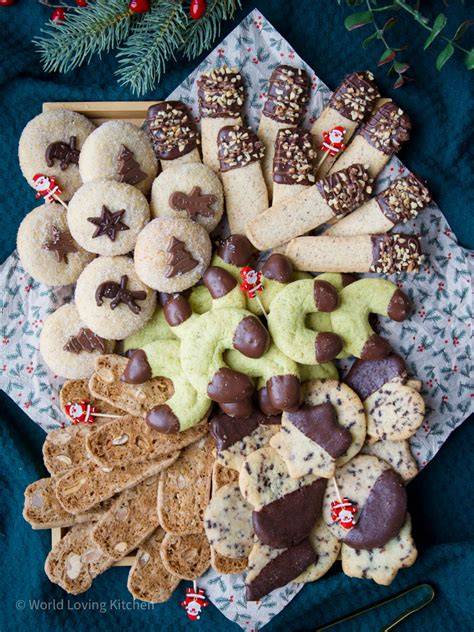 Assortment gefüllter Weihnachtskekse