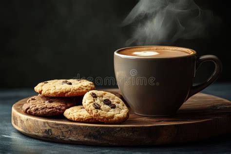 Assortment of cookies and a cup of coffee