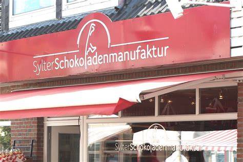 Außenansicht der Schokoladenmanufaktur Sylt und Café