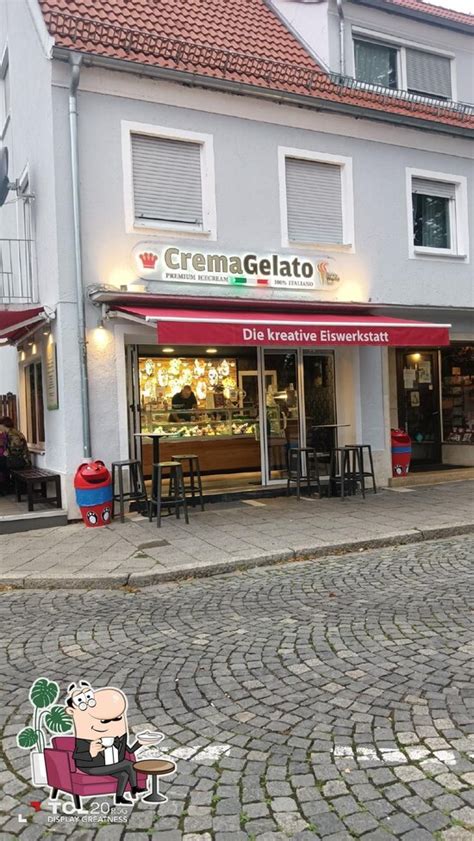 Außenansicht des Eiscafés Crema Gelato in Gröbenzell