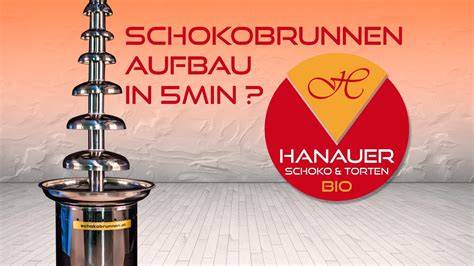 Aufbau Schokobrunnen Komponenten: Base, Spirale, Schirme, Hut