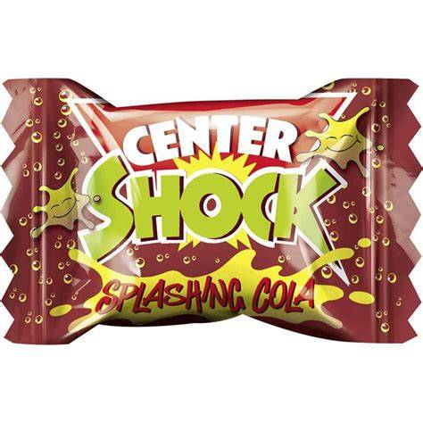 Aufbau eines Center Shock Kaugummis: äußerer Überzug, Kaugummamasse, saurer Kern (Schema)
