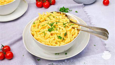 Aufbau und Schichten der Spätzle mit Trüffel