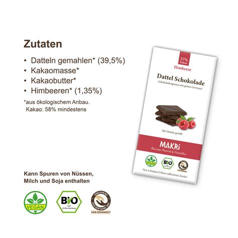 Aufgeschlossene Schokolade mit sichtbaren Zutaten