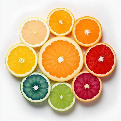 Aufgeschnittene Orangen und Marzipanwürfel auf einem Brett