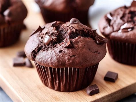 Aufgeschnittener Muffin mit schmelzender Schokolade