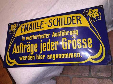 Auktion Waldbaur Schokolade Emailleschild