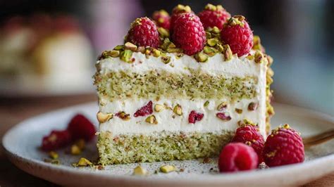 Ausgefallenes Weihnachtsdessert mit Pistazien und Schokodeko