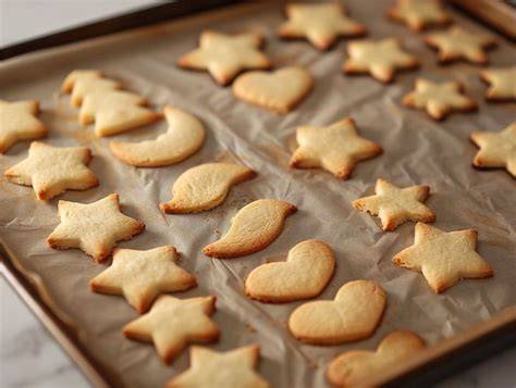 Ausstecher in Sternform und ausgestochene Plätzchen