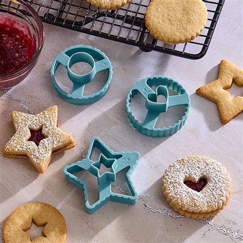 Ausstechformen für Linzer Plätzchen: Ober- und Unterteil