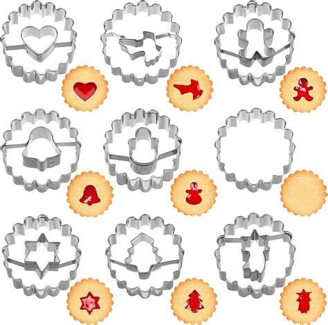 Ausstechformen für Linzer Plätzchen und 