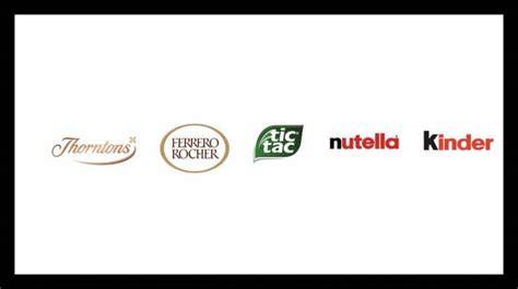 Auswahl Ferrero Markenprodukte (nutella, kinder, Rocher, tic tac)