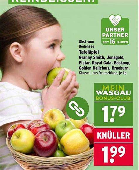 Auswahl an Backäpfeln: Braeburn, Golden Delicious, Jonagold