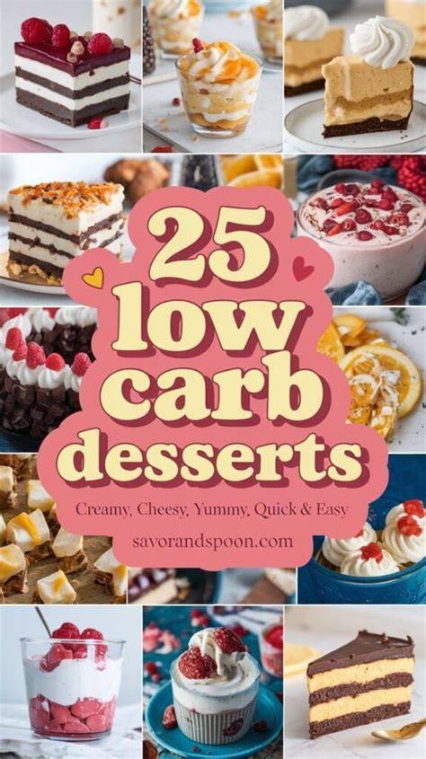Auswahl an Low-Carb-Desserts