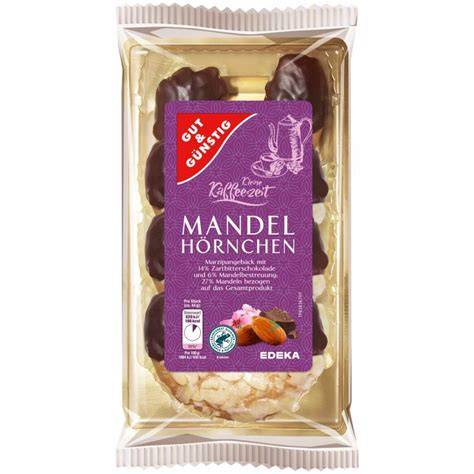 Auswahl an Marzipangebäck: Mandelhörnchen, Marzipankartoffeln, Mozartkugeln