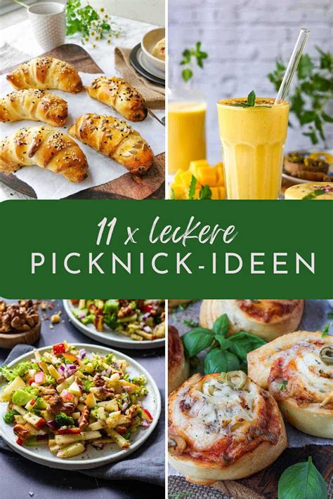 Auswahl an Schnittkuchen, Muffins, Obst und Snacks für das Picknick