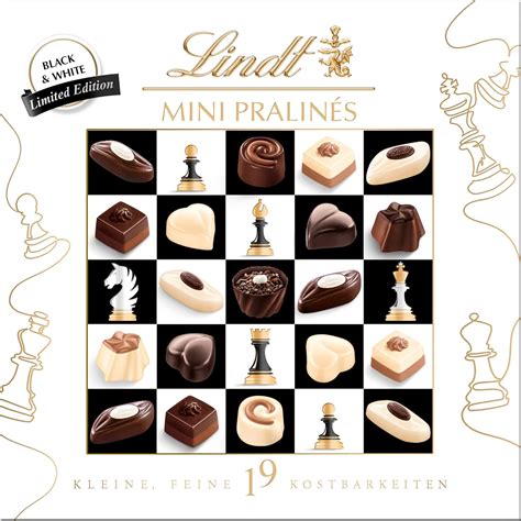 Auswahl an alkoholfreien Lindt Schach Pralinen