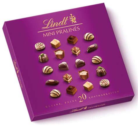 Auswahl der Lindt Mini Pralinés Vielfalt