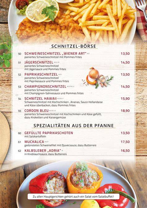 Auswahl der Speisekarte und typische Gerichte bei Die Waffel Offenbach