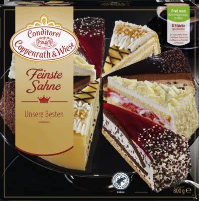Auswahl des Coppenrath & Wiese Sortiments: Torten, Kuchen und Brötchen