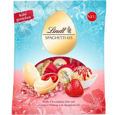 Auswahl farbiger und gefüllter Lindt Eier