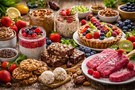 Auswahl verschiedener Beeren-Desserts